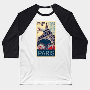 Paris in Shepard Fairey style Baseball T-Shirt